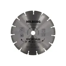 Диск алмазный отрезной 230×22,23 Hilberg Hard Materials Лазер HM106