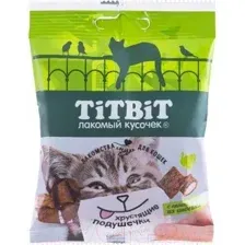 Лакомство для кошек TiTBiT Хрустящие подушечки с паштетом из индейки / 13878 (30г)