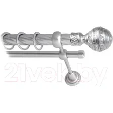 Карниз для штор Lm Decor Ампир 161 2р витой 25/16мм (сатин, 2.4м)