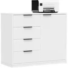Тумба Crafto Вера 01 90x40x75 (белый/черный)