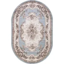 Ковер для жилой комнаты Merinos Valencia Deluxe 4015-OVAL-L.BLUE-BROWN (2.5x3.5)