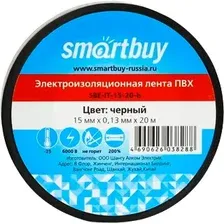 Изолента SmartBuy SBE-IT-15-20-b 20м (черный)