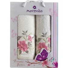 Набор полотенец Merzuka 50x90/70x140 10678 (2 шт, кремовый)