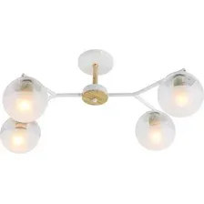 Припотолочная люстра Mirastyle MH-5071/4 WH+WOOD