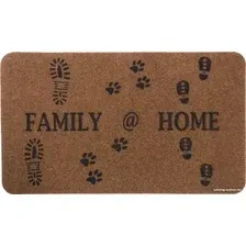 Придверный коврик SunStep Familia Следы 45x75 37-914 (черный/коричневый)