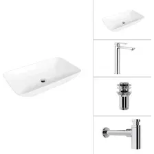 Умывальник Lauter 21886 + Moon 21СK81691C + сифон 21635CH + дон.клапан 21190CH (хром)