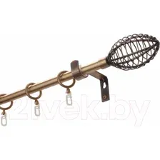 Карниз для штор Lm Decor Лайт Гранд Марио 25мм однорядный (антик, 2.4м)