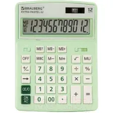 Калькулятор BRAUBERG Extra Pastel-12-LG 250488 (мятный)