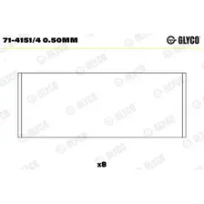 Вкладыши ДВС шатунные (к-т) 7141514050MM GLYCO