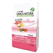 Корм Unica Natura для собак крупных пород, ветчина ,рис,картофель - 12 кг.