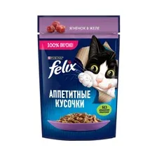 Felix Аппетитные кусочки для кошек (Ягненок в желе) 75 г