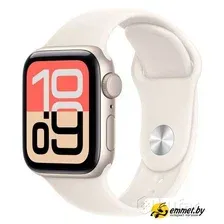 Умные часы Apple Watch SE 3 40 мм (алюминиевый корпус, звездный свет/звездный свет, спортивный силиконовый ремешок S/M)