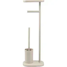 Стойка для туалетной бумаги с ершиком Bergenson Bjorn Slim / BB0000947 (светло-серый)