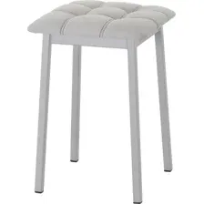 Табурет AMC Comfort 7К5.6 (кожзам, серый/серебристый)