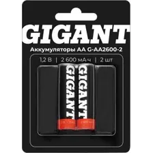 Аккумулятор Gigant АА 2600 мАч (2 шт)