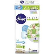 Трусики-подгузники Sleepy Natural 6 Extra large 15-25 кг 2Х Jumbo (40 шт)