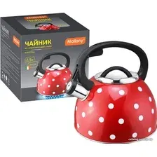 Чайник со свистком Mallony Maestria (красный)
