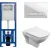 Унитаз подвесной Cersanit Carina New Clean On с инстал.Link Pro (с кнопкой Estetica 64109 белый)