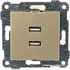 Розетка USB Mutlusan Rita 2200-449-0185 (золото доре)