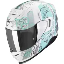 Мотошлем Scorpion Exo Exo-520 Evo Air Fasta (р. S, белый/голубой)