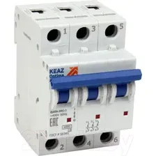 Выключатель автоматический КЭАЗ 3P C 20А 6кА OptiDin BM63-3C20-УХЛ3 260793