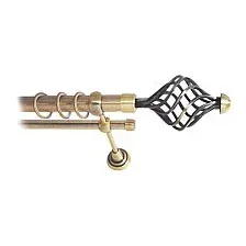 Карниз для штор Lm Decor Вираж 098 2р гладкий 25/16мм (антик, 3.6м)