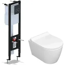 Унитаз подвесной Керамин Трент R МЛ Slim + Ани Пласт WCP2430