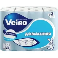 Туалетная бумага Veiro Домашняя 2х слойная (24рул)