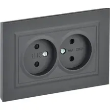 Розетка IEK Brite BR-R23-10-K53-F (графит)