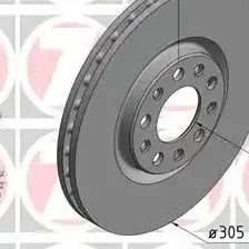 Тормозной диск ZIMMERMANN 230.2315.20 вентилируемый , передняя ось