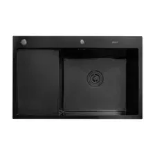 Кухонная мойка Astir Decor PVD Black C78x51BR (с сифоном, дозатором и коландером)