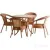 Садовая обеденная группа Aiko Rattan Deco 7035П круглый (бежевый)