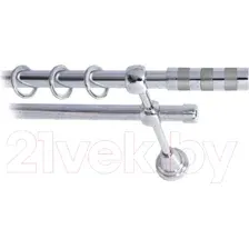 Карниз для штор Lm Decor Жезл 060 2р гладкий (хром, 3.2м)