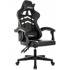 Кресло геймерское Brabix GM-123 / 533191 (черный/белый)