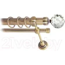 Карниз для штор Lm Decor Кристал 130 2р гладкий (антик, 3м)