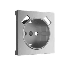 Накладка для розетки Werkel WL09-USB-CP (серебряный рифленый)