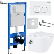 Унитаз подвесной Roxen Antares Bidet в комплекте с инсталляцией StounFix Dual Fresh 6 в 1 934445 (кн