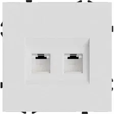 Розетка Forkel RJ45+RJ45 19655 (белый)