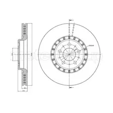 Тормозной диск METELLI 23-0974C вентилируемый , передняя ось