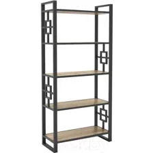 Стеллаж Hype Mebel Квадро 50x170 (черный/дуб галифакс натуральный)