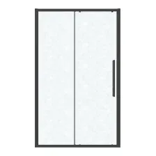 Душевая дверь Grossman Cosmo 130x195 / 100.K33.02.130.21.02 (черный матовый/стекло шиншилла)