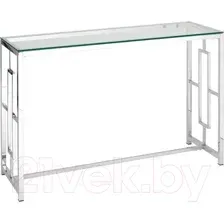 Консольный столик Stool Group Бруклин 120x40 / ECST-013 (прозрачное стекло/сталь серебристый)