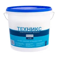 Краска акриловая ТЕХНИКС В-1001 P Моющаяся белая 7 кг