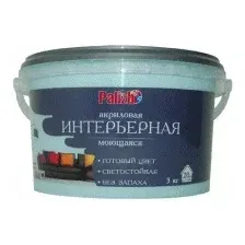Краска Palizh Интерьерная моющаяся 3.7 кг (голубой лед)
