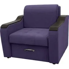 Кресло Сириус Лидер-3 ППУ 105x110 (Eva 31 велюр фиолетовый)