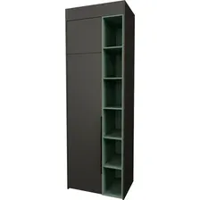 Шкаф распашной Рэйгрупп Рэй S257-B1-WKZ В1 (дуб веллингтон/кобальт/зеленый самшит)