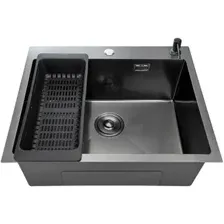 Кухонная мойка Stellar Decor S7050NB-D (нано черный)