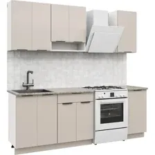 Готовая кухня Mio Tesoro Софти-160 без столешницы (белый/кашемир)