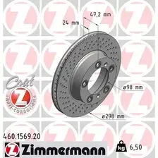 Тормозной диск ZIMMERMANN 460.1569.20 вентилируемый, перфорированный , передняя ось справа