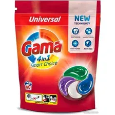 Капсулы для стирки Gama Универсальный 4 в 1 Smart Choice 60 шт